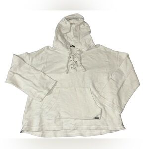 Roxy white cropped hoodie | medium